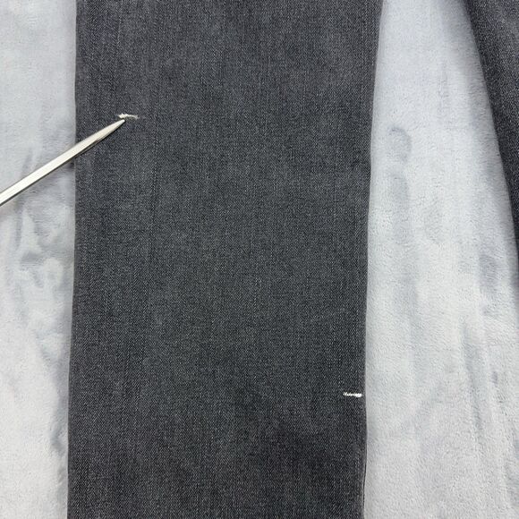 Madewell Jeans Womens Size 27 Faded Black Slim Demi Boot Cut Distressed *FLAW - Picture 15 of 16